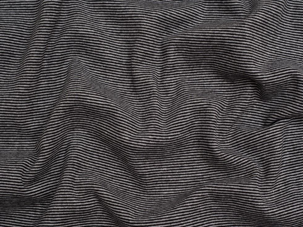 Minerva Core Range Black Tubular Ribbing Stretch Knit Fabric