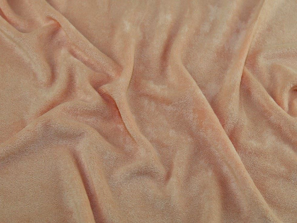 Stof France Bamboo Polyester Towelling Stretch Knit Fabric Blush
