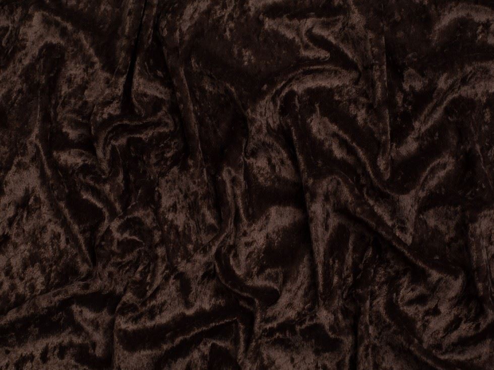 Minerva Core Range Brown Crush Velvet Stretch Knit Fabric