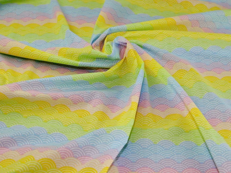 Printed Polycotton Fabric Pastel
 