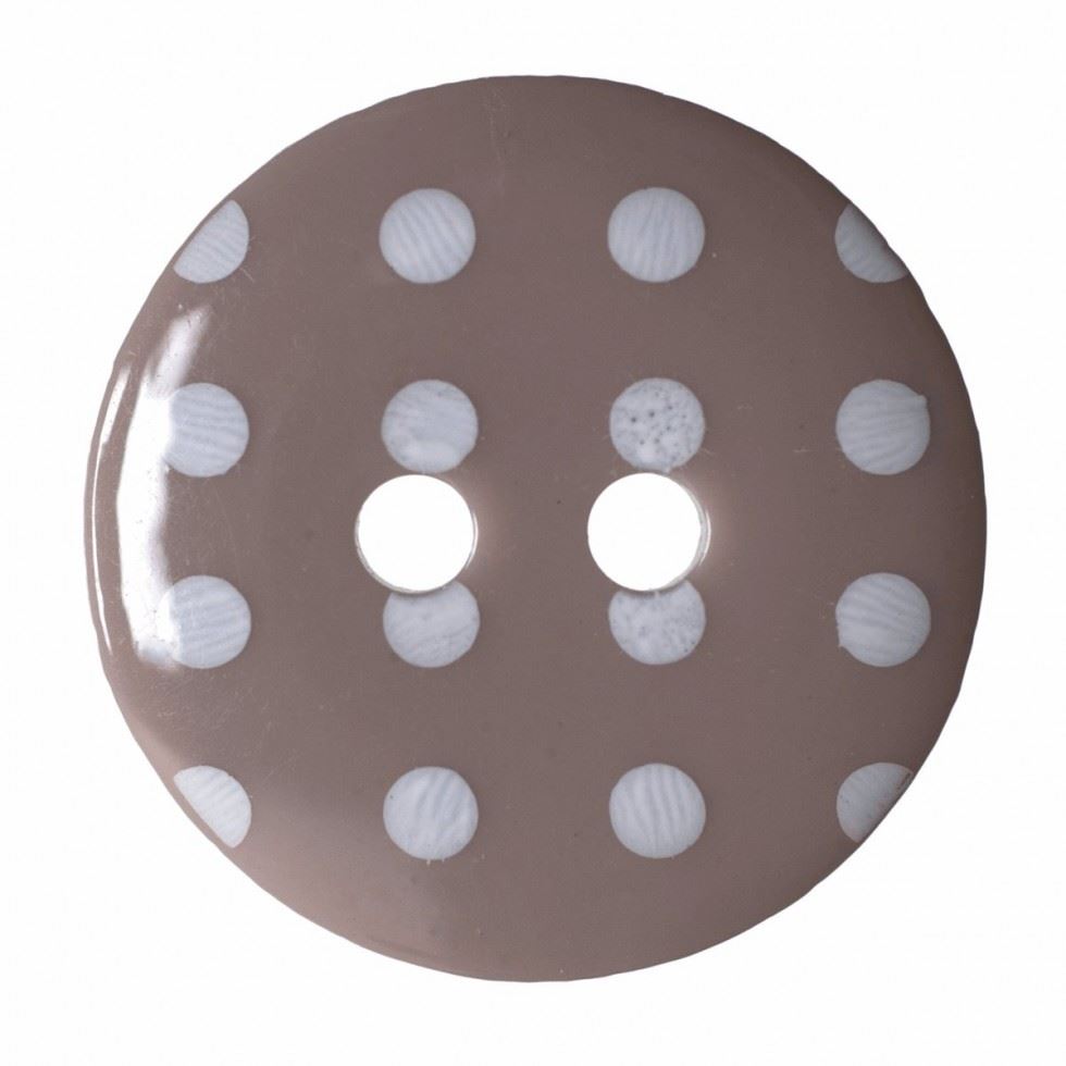 Hemline Grey Polka Dot Buttons