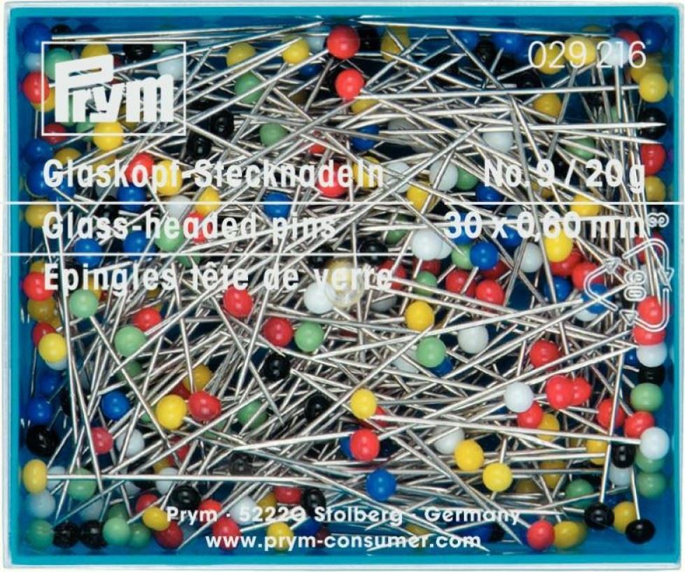 Prym Assorted Colours Glass Headed Pins