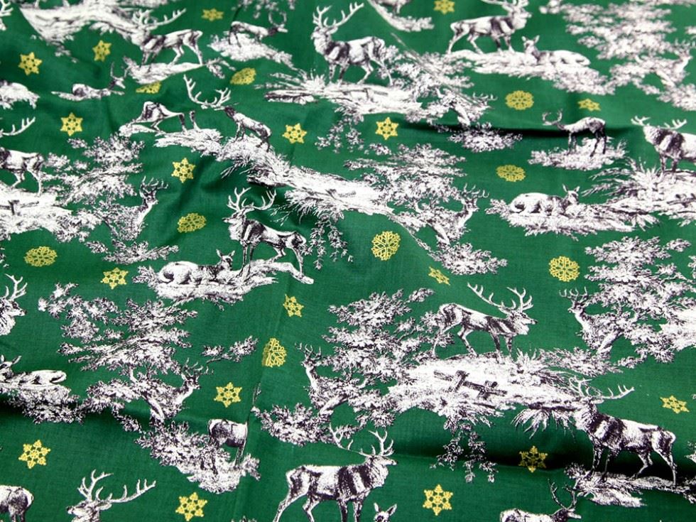 Deadstock 100% Cotton Fabric Green