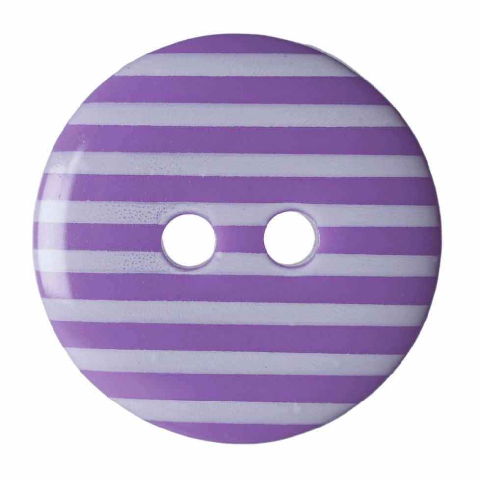 Hemline Lavender Round Stripe Buttons