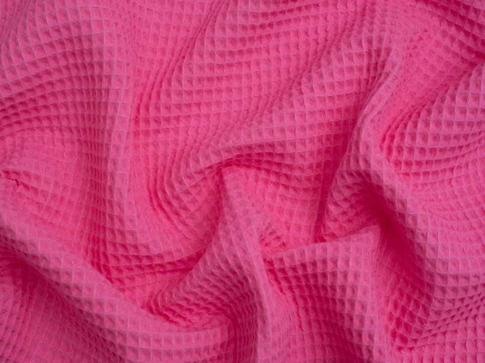 Minerva Core Range Fuchsia Medium Cotton Waffle Fabric