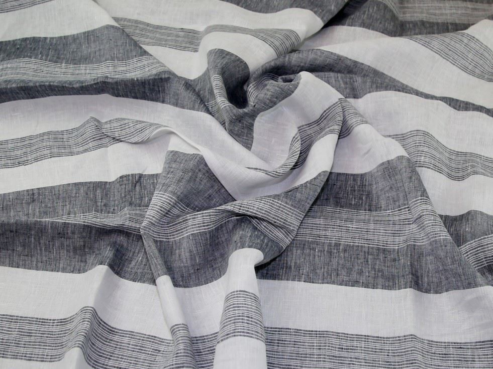 Deadstock Orleans 100% Linen Fabric Ink