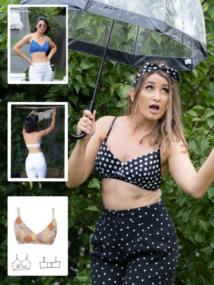 Booby Traps Paper Sewing Pattern Georgia Vintage Bralette