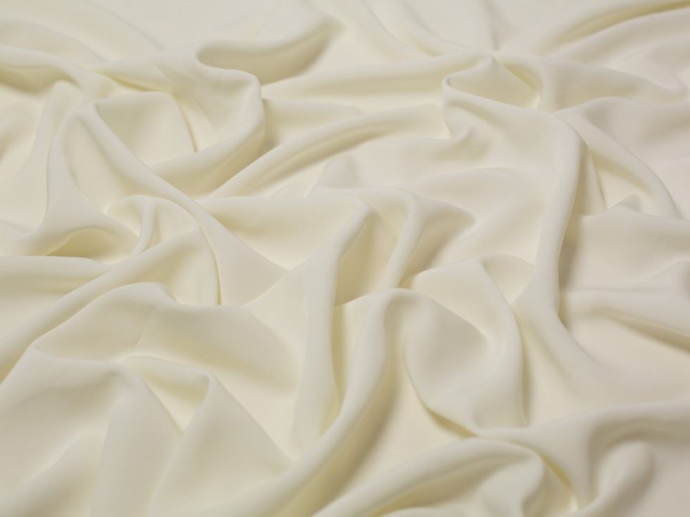 Minerva Core Range Ivory Luxury Smooth Crepe Fabric