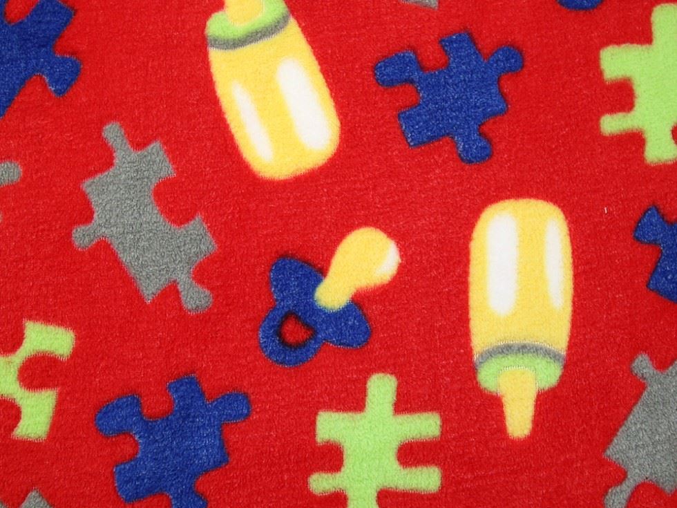 Red Deadstock Plush Cuddle Fleece Fabric
