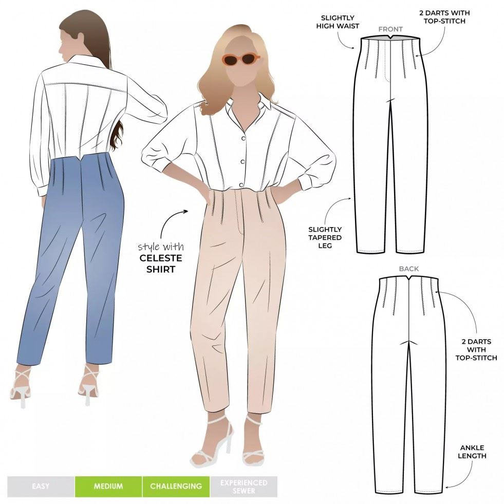 Style Arc Sewing Pattern Claude Pants