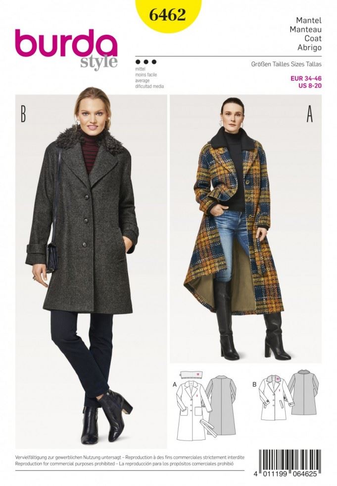 Minerva Sewing Pattern 6462 Burda Burda-6462