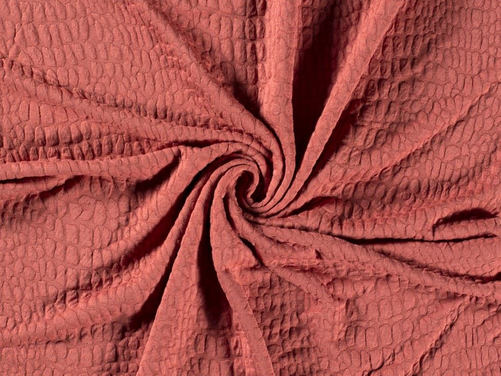 Bubble Jacquard Stretch Knit Fabric Pink
 