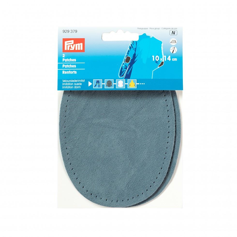 Prym Imitation Suede Elbow Patches Medium Blue