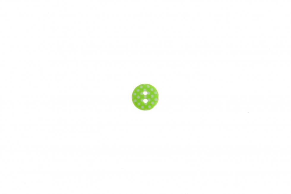 Trimits Green & White Round Spotty Buttons (Value Pack)