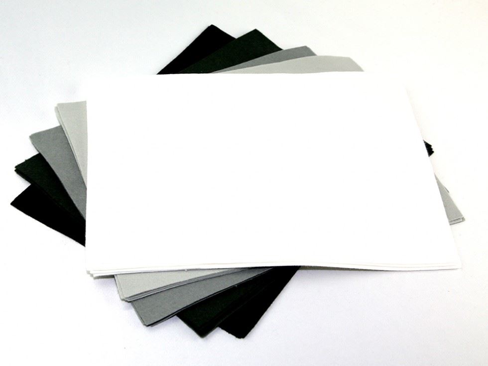 Acrylic Felt Fabric Packs Blacks Whites Greys
 
