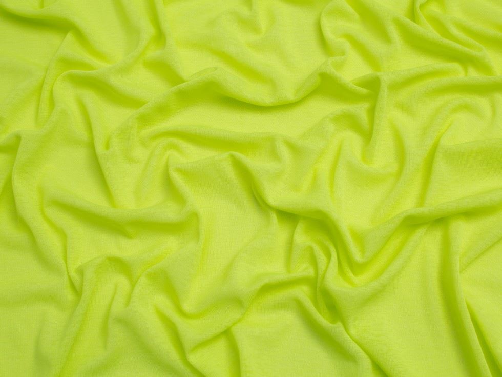 Minerva Core Range Onion Skin Fine Sweater Knit Stretch Fabric Lime Green
 