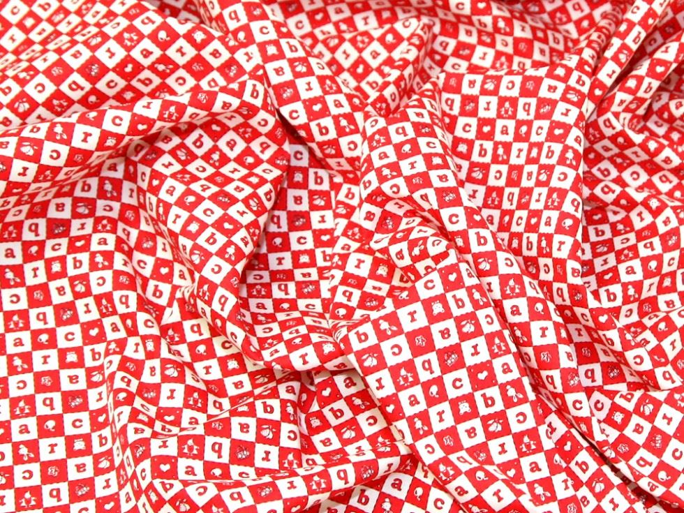 Red Deadstock 100% Cotton Poplin Fabric