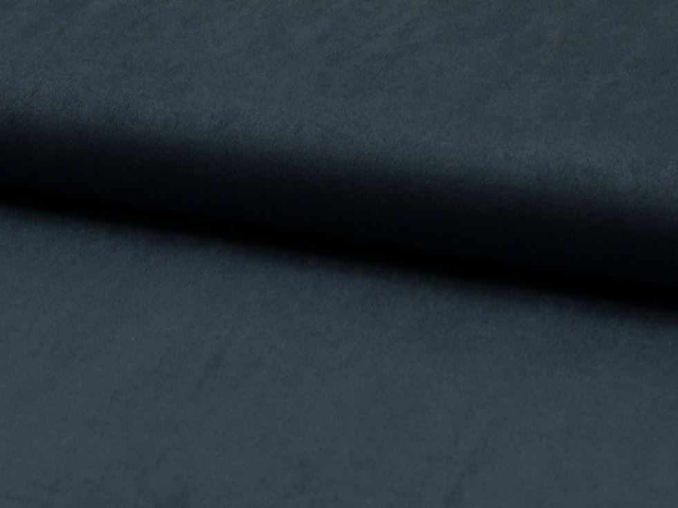 Jeans Blue Deadstock Stretch Woven Faux Suede Fabric