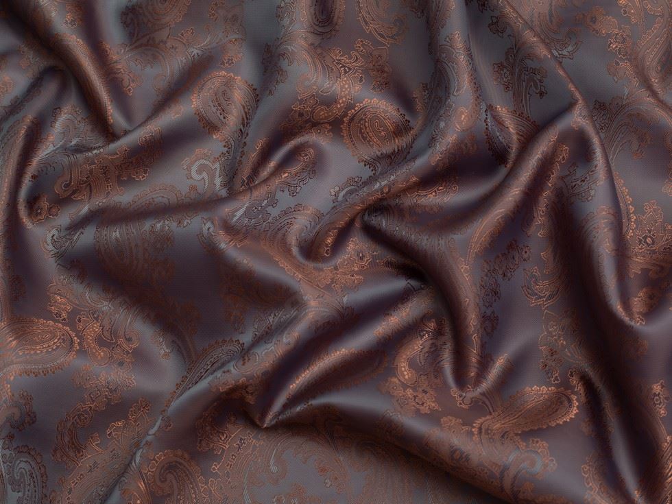 Minerva Core Range Woven Jacquard Lining Fabric Rust
 