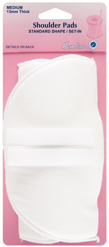 Hemline White Covered Foam Set In Shoulder Pads