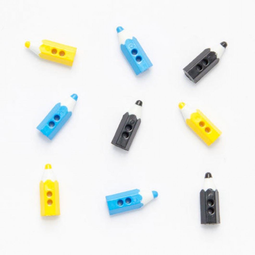 Assorted Colours Pencil Crayon Buttons (Value Pack)