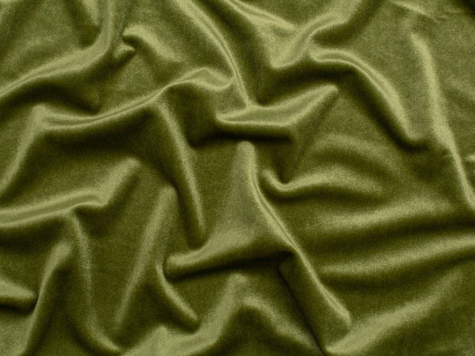 Minerva Core Range Panne Velvet Stretch Knit Fabric Apple Green
 
