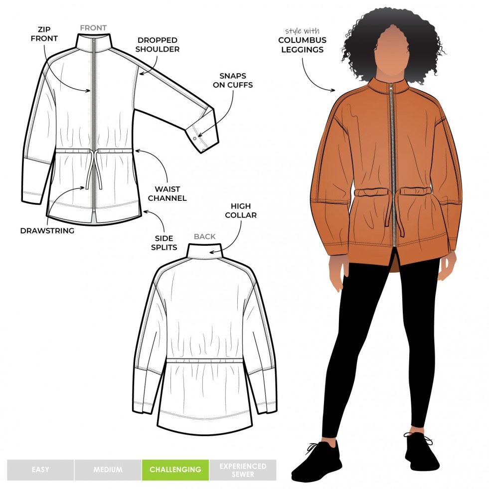 Style Arc Sewing Pattern Columbus Jacket