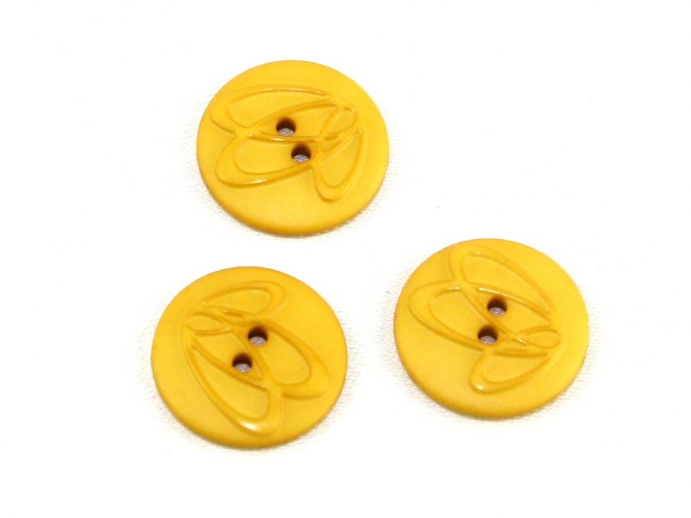 Dill Yellow Embossed Swirl Buttons (Value Pack)