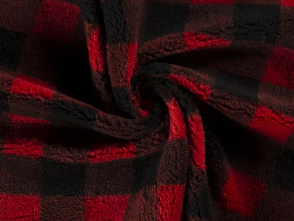 Sherpa Fleece Fur Fabric Rust
 