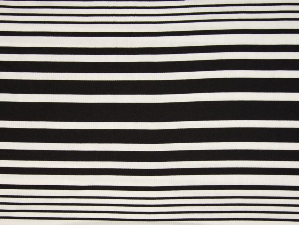 Black Deadstock Viscose Rib Stretch Knit Fabric