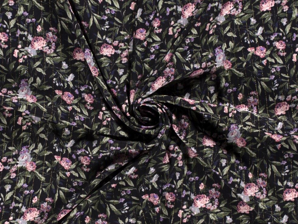 Lurex Sparkle Sheer Chiffon Fabric Navy
 
