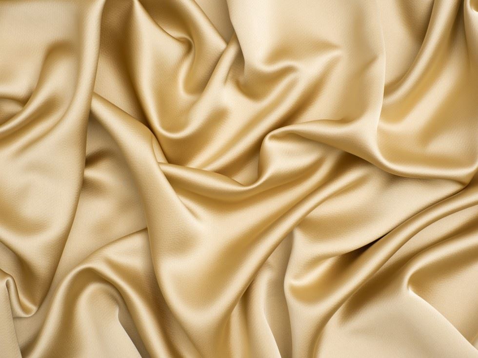 Minerva Core Range Aesha Satin Fabric Gold