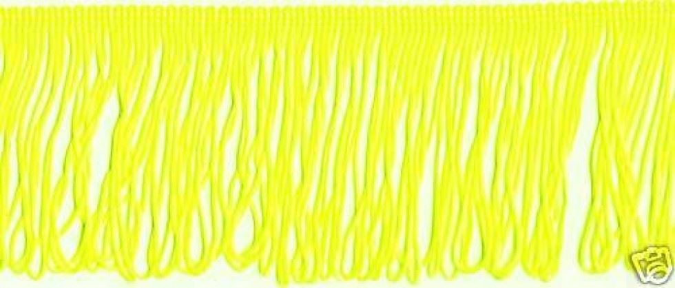 Fluorescent Yellow Loop Fringe Trim