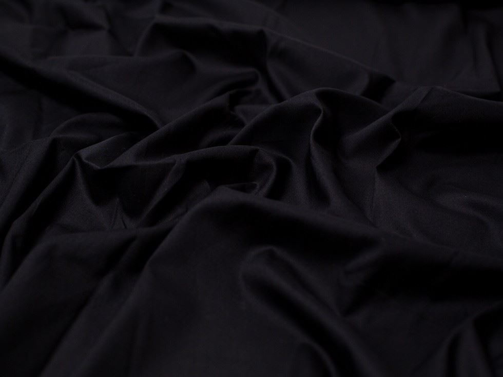 Minerva Core Range Supima Smooth Cotton Lawn Fabric Black
 