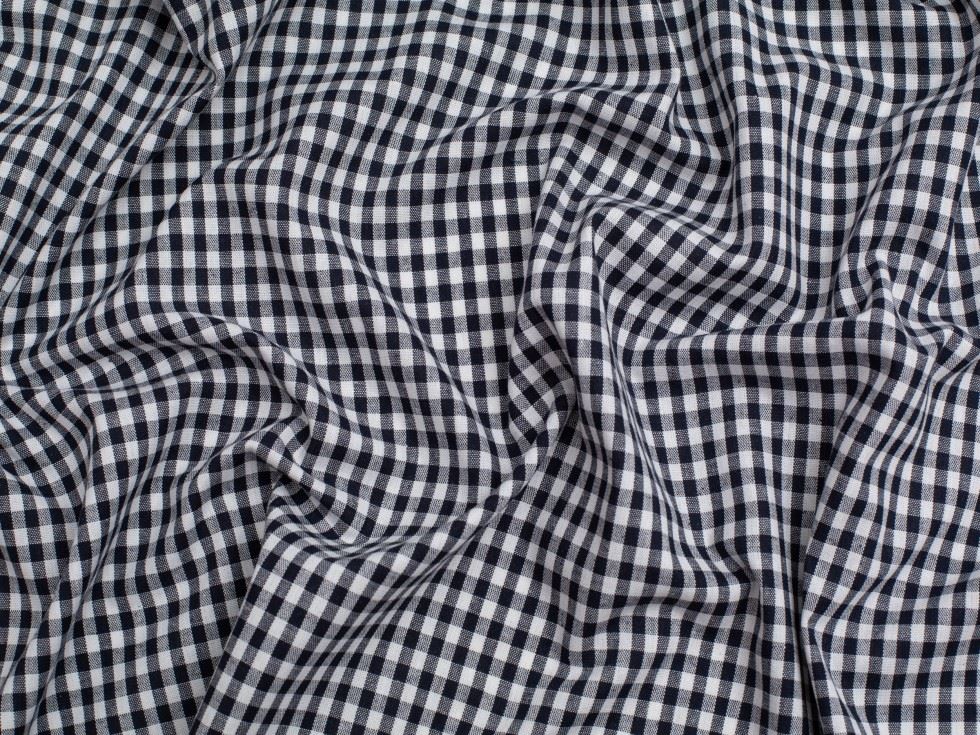 Minerva Core Range 1/4 inch 100% Cotton Gingham Fabric Navy Blue
 