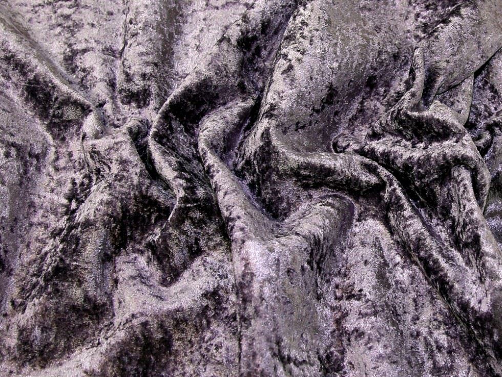 Deadstock Heavy Crushed Velvet Stretch Knit Fabric Mauve
 