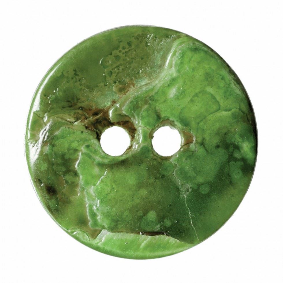 Hemline Lime Green Round Shell Buttons