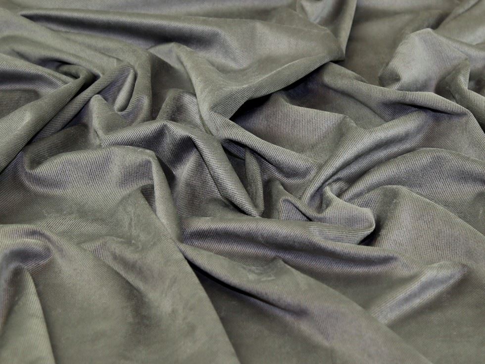 John Louden Stretch Woven Suede Twill Fabric Grey-image
