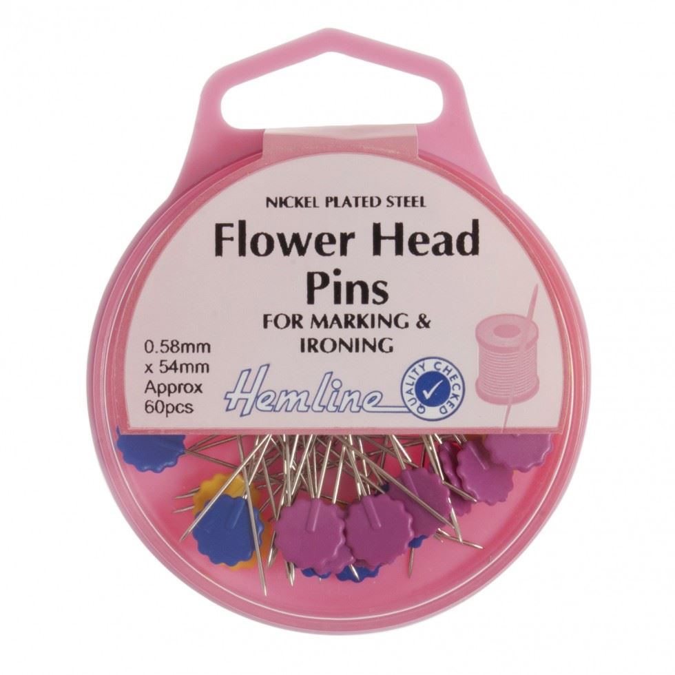 Hemline Flat Head Flower Pins