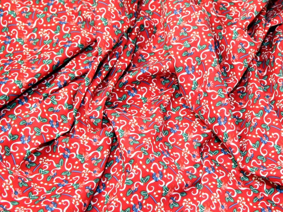 Deadstock 100% Cotton Fabric Red