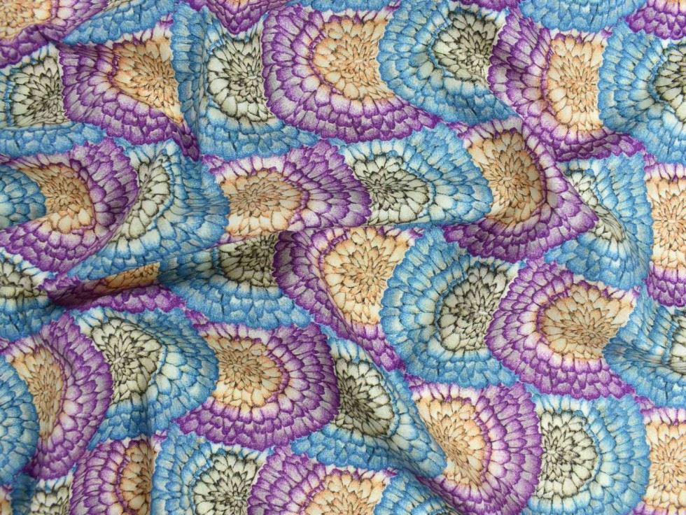 Storrs London Egyptian Cotton Lawn Fabric Blue & Purple