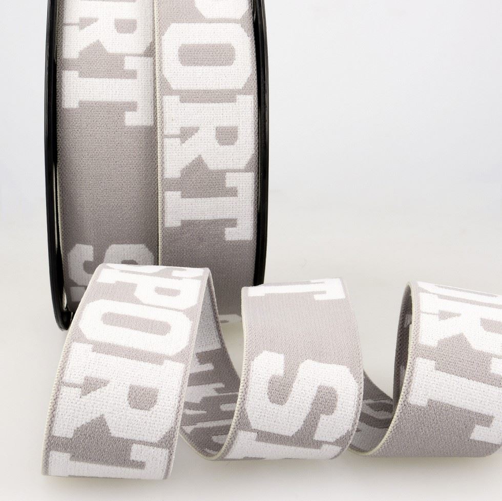Stephanoise Sport Waistband Elastic Light Grey White
