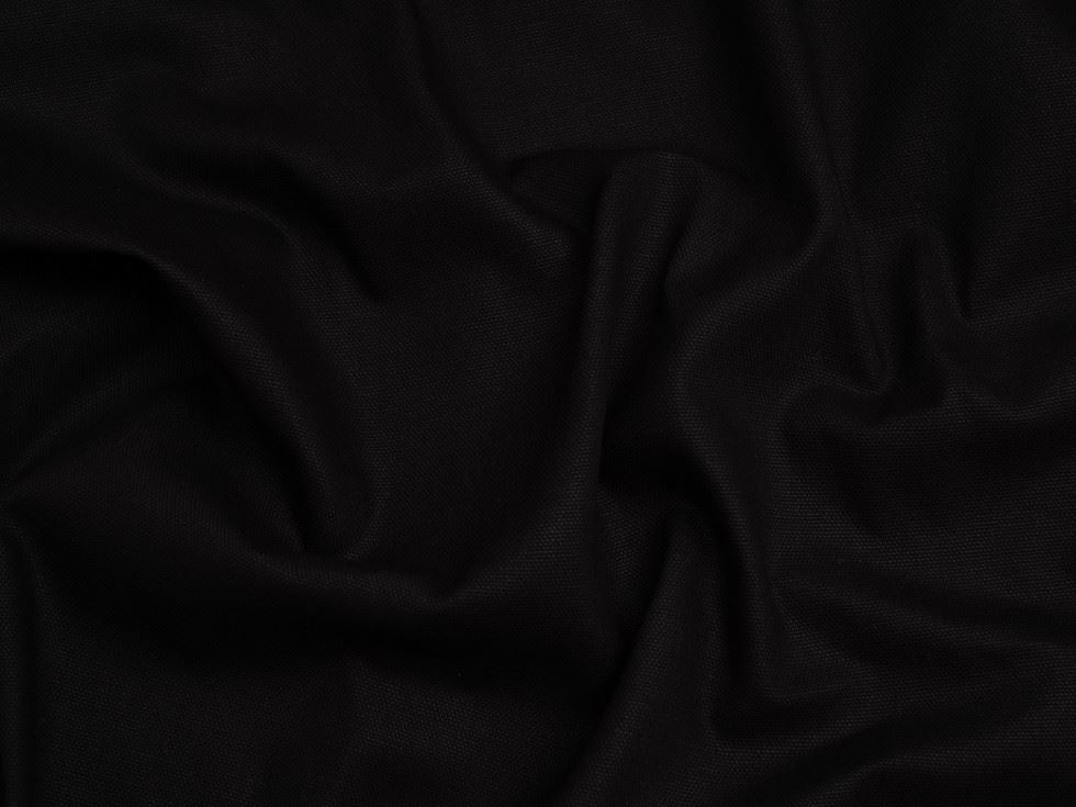 Minerva Basket Weave Soft Canvas Fabric Black Cotton Minerva Core Range Nt-04795-069