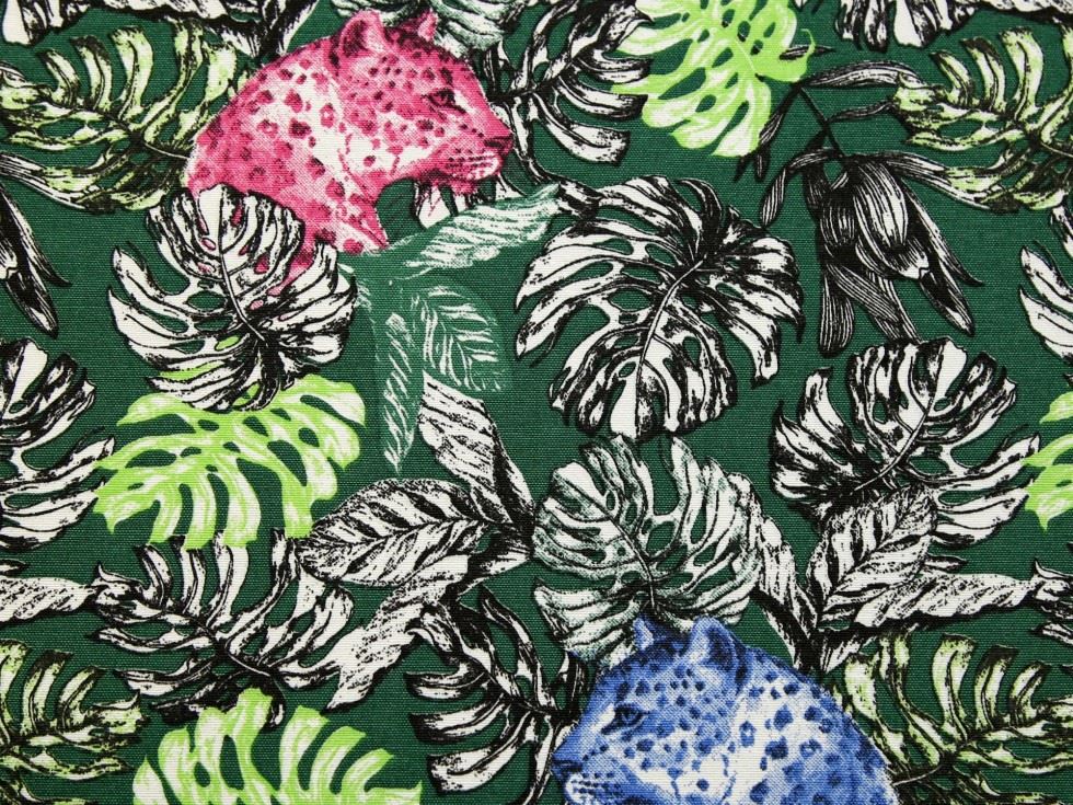Green Deadstock Cotton Canvas Fabric