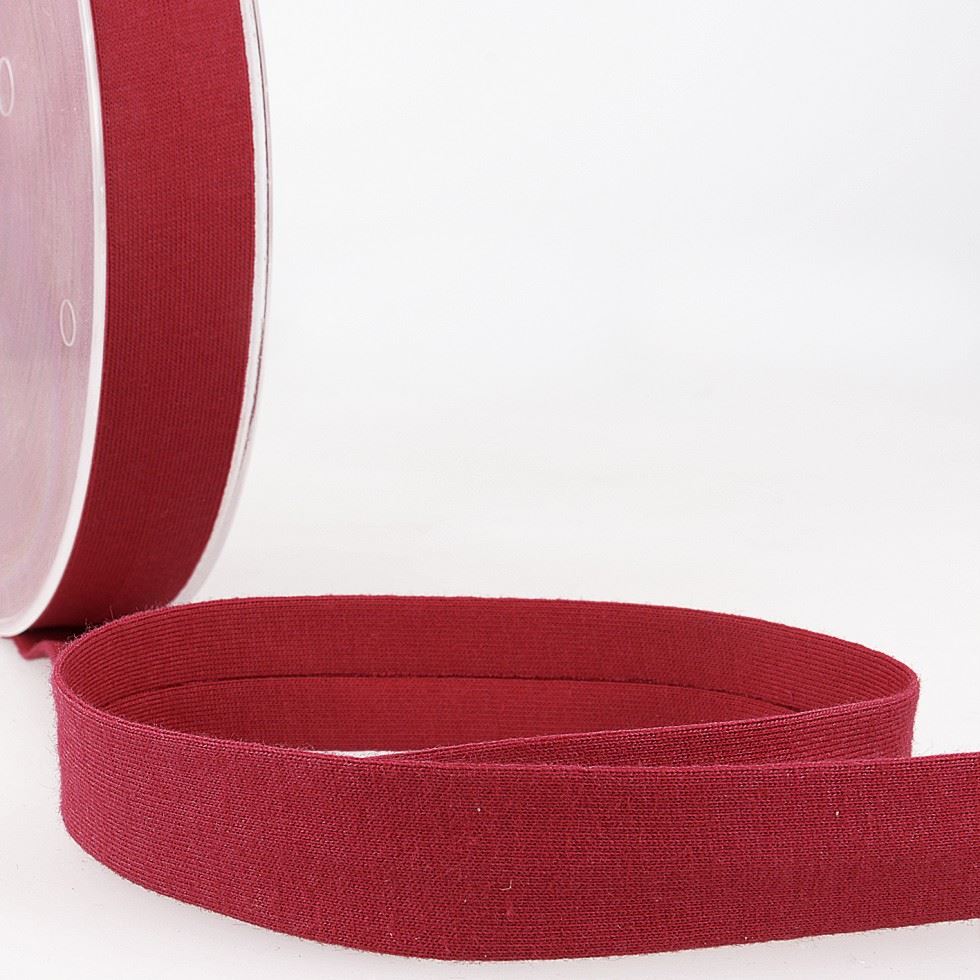 Stephanoise Cotton Jersey Bias Binding Tape Burgundy