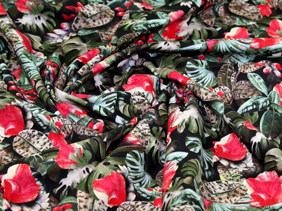 Multicoloured Deadstock Cotton Canvas Fabric