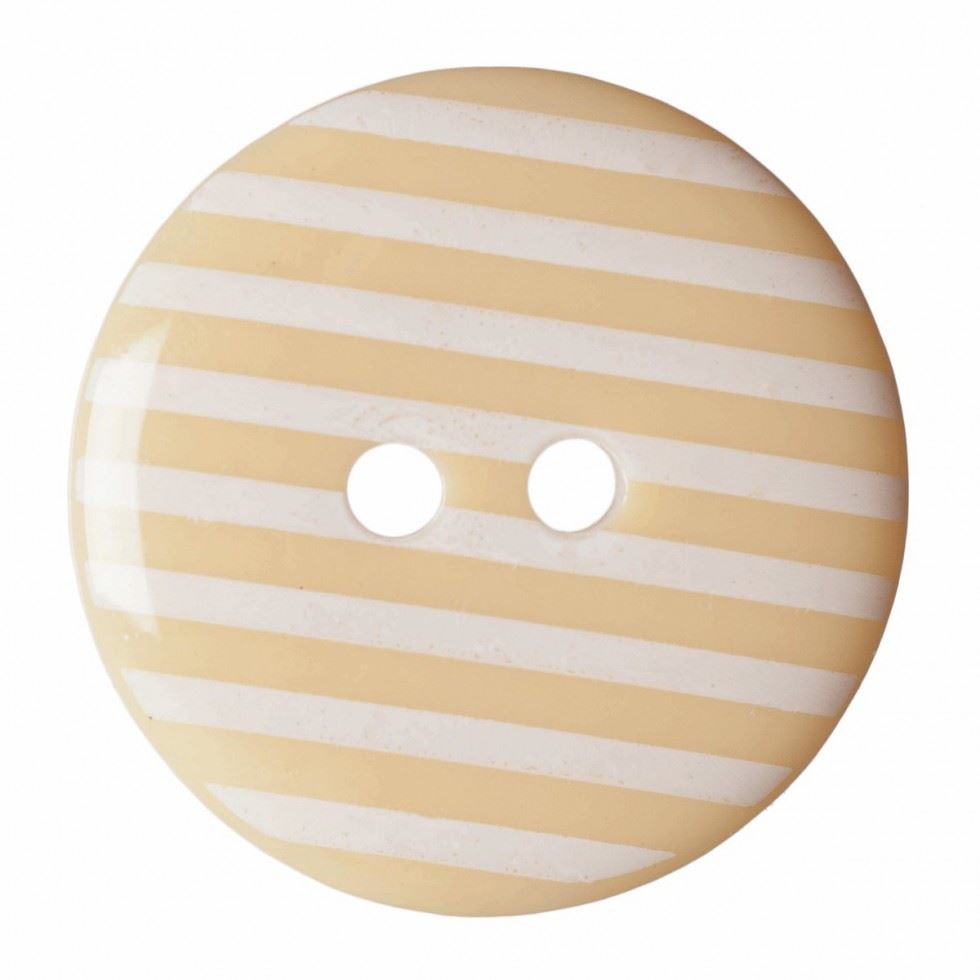 Hemline Cream Round Stripe Buttons