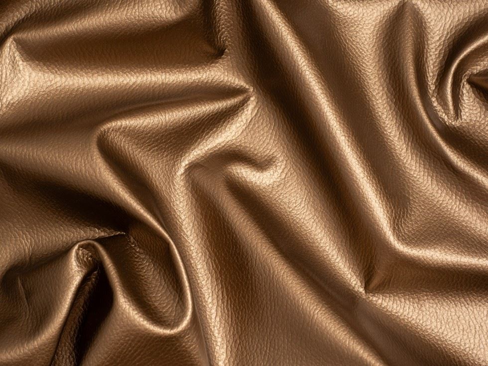 Minerva Core Range Bronze Textured Faux Leather Fabric