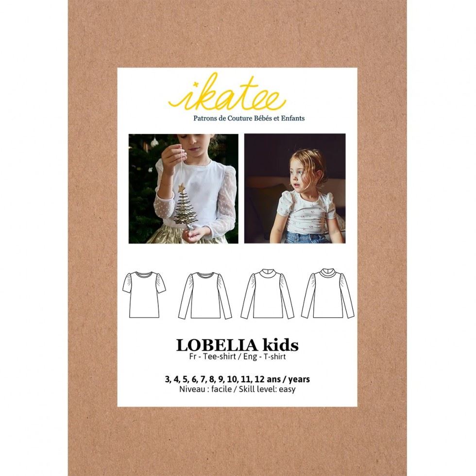 Ikatee Sewing Pattern Kids Lobelia Tee Shirt