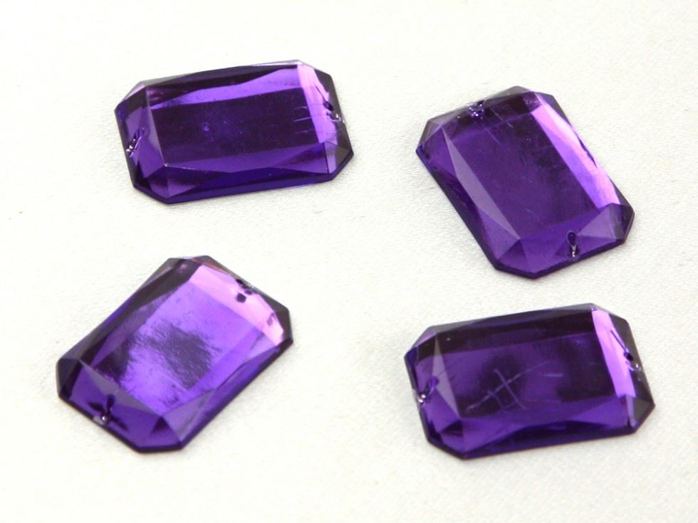 Lozenge Acrylic Jewels Purple
 